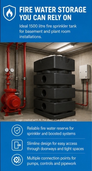 1500L Utility Tank CEL1500 for Fire Water Storage
