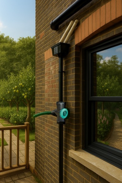 Possible design solution to filtering and diverting grey water from bathroom pipes.using the 3P Filter Collector Universal