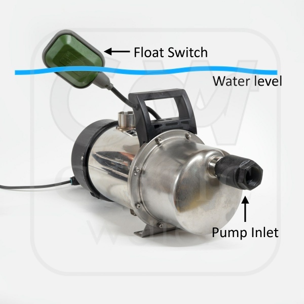 Submersible Rainwater Steel pump fitted with a Float Switch